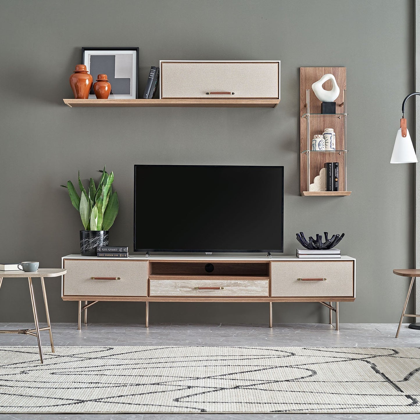 Module horizontal supérieur du meuble TV Brita