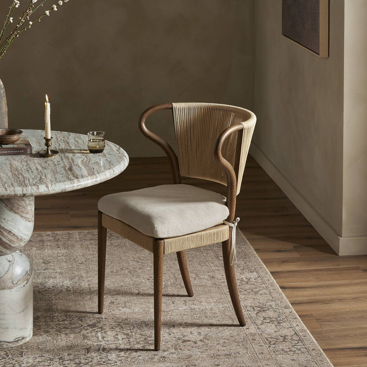Chaise de salle à manger sans accoudoirs Amira