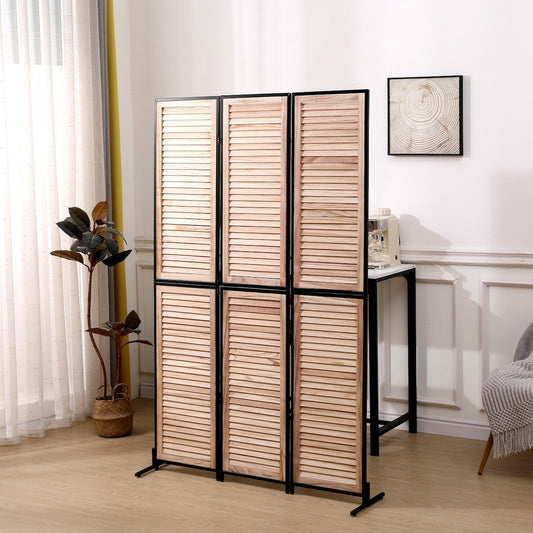 Cloisons de séparation à 3 panneaux et paravent pliable en bois naturel, cloison de séparation de 1,80 m pour séparation de pièce