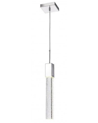 KAY - CASCADE DE LUMIÈRE LED - PENDENTIFS CARRÉS EN CRISTAL