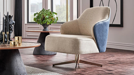 Allegra Armchair with Metal Swivel Leg