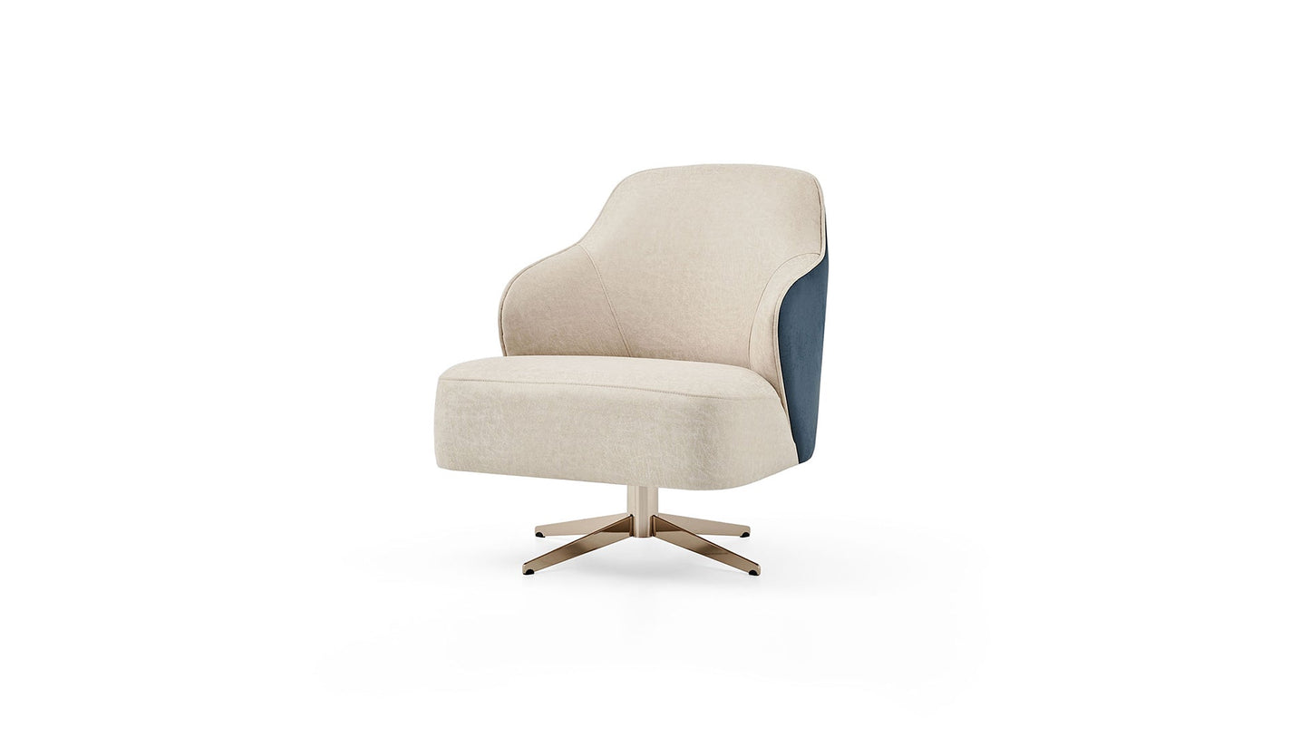 Allegra Armchair with Metal Swivel Leg