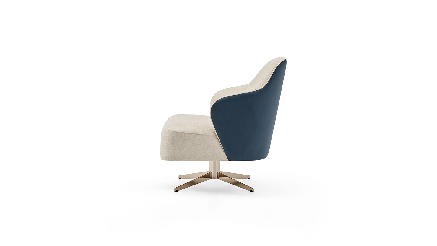 Allegra Armchair with Metal Swivel Leg