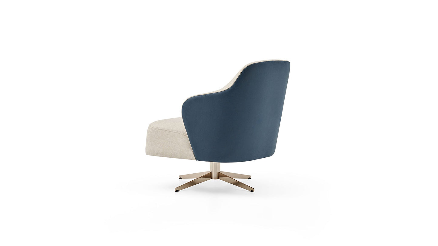 Allegra Armchair with Metal Swivel Leg