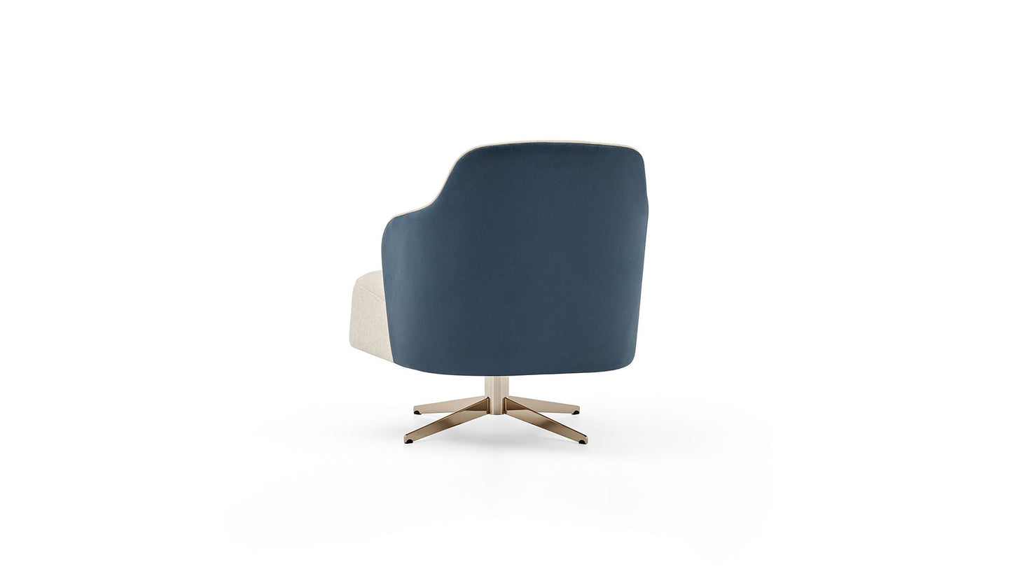 Allegra Armchair with Metal Swivel Leg