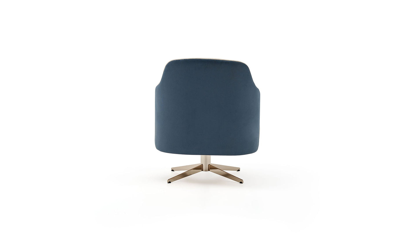 Allegra Armchair with Metal Swivel Leg