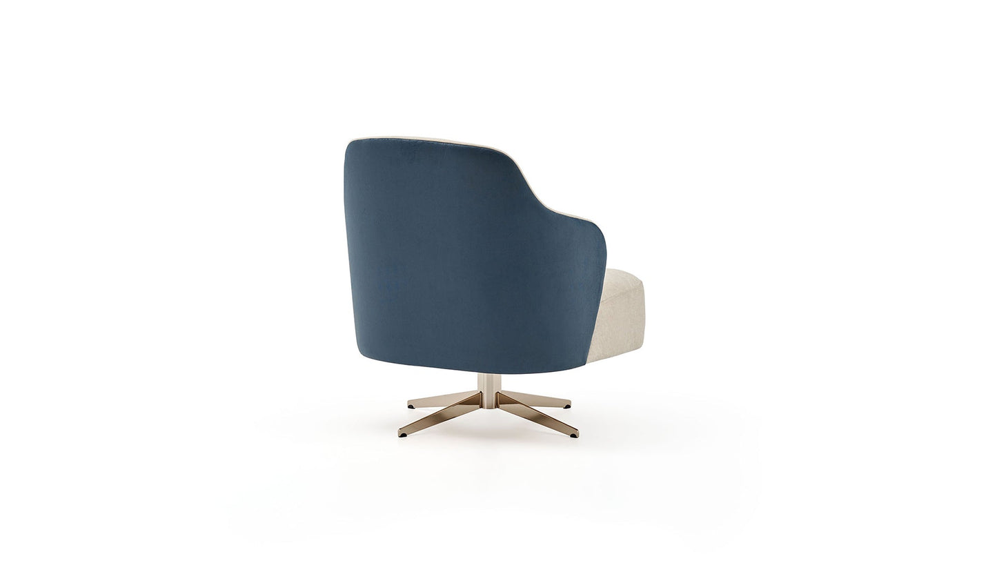 Allegra Armchair with Metal Swivel Leg