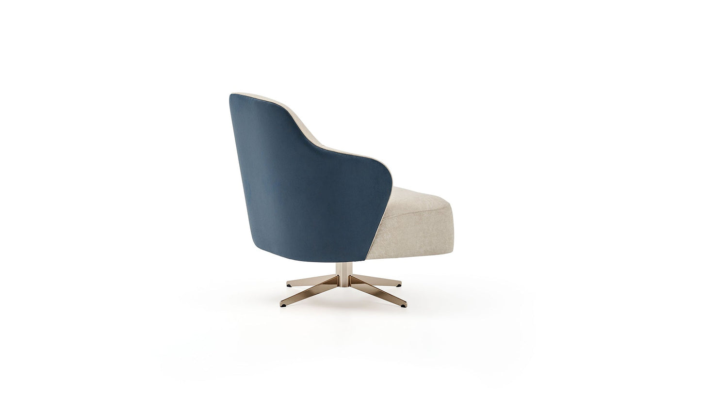 Allegra Armchair with Metal Swivel Leg