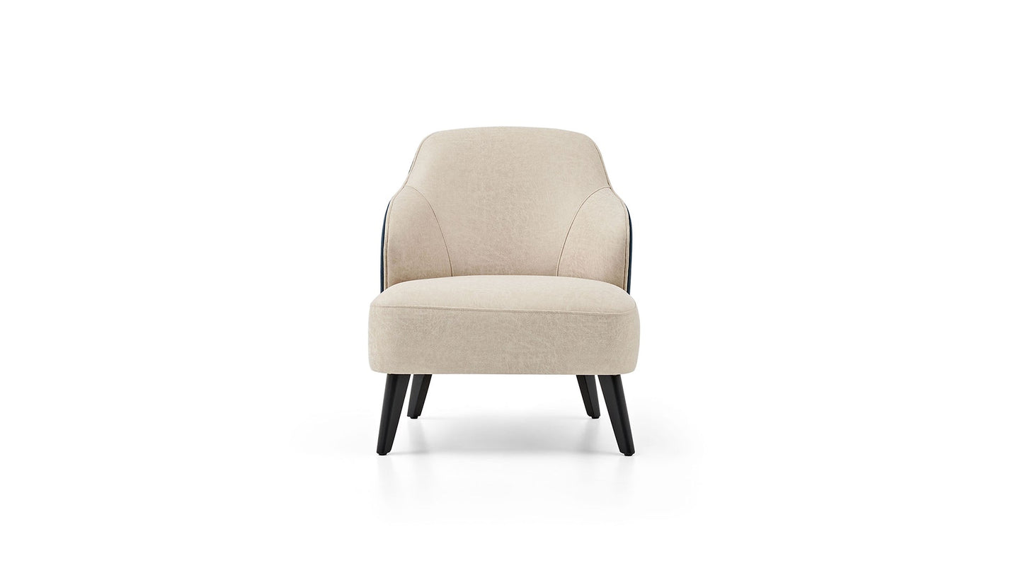 Allegra Armchair with Wooden Fixed Leg
