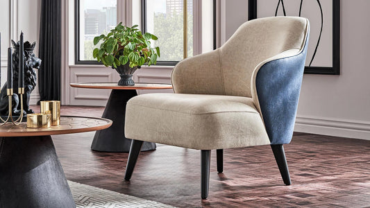 Allegra Armchair with Wooden Fixed Leg