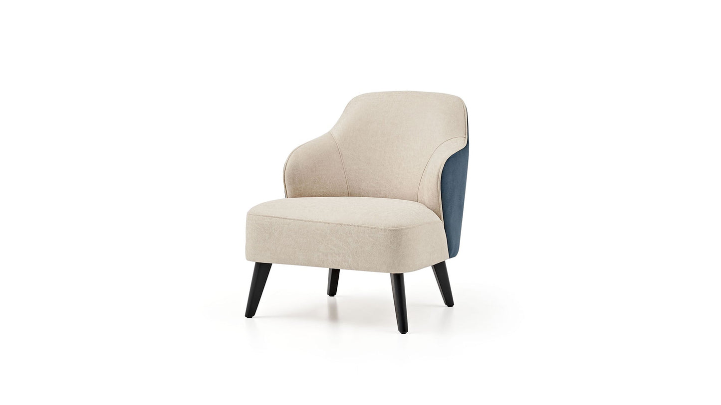 Allegra Armchair with Wooden Fixed Leg