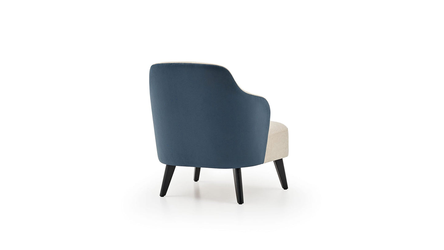 Allegra Armchair with Wooden Fixed Leg