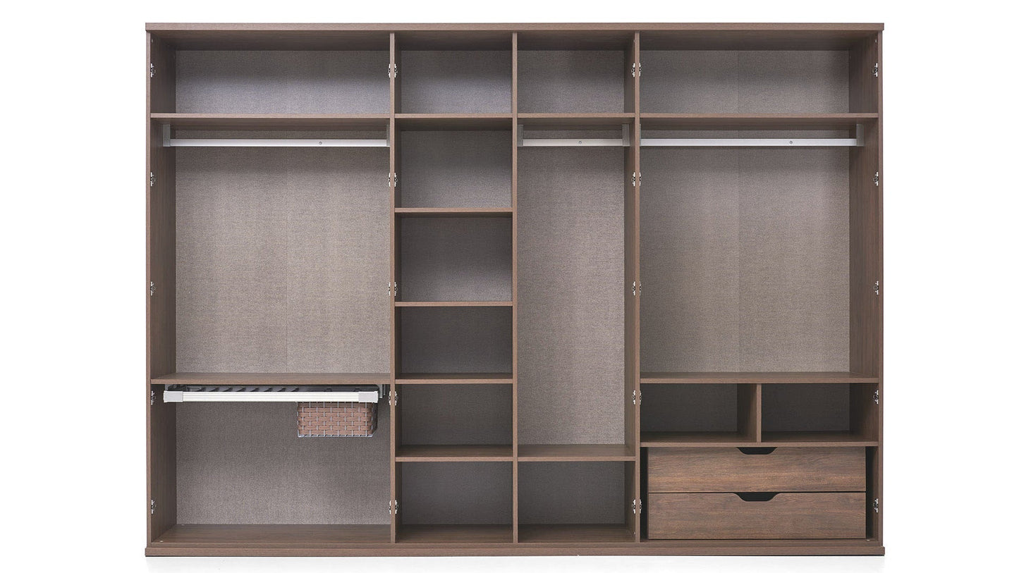 Armoire dorée à 6 portes