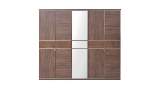 Armoire 5 portes dorée
