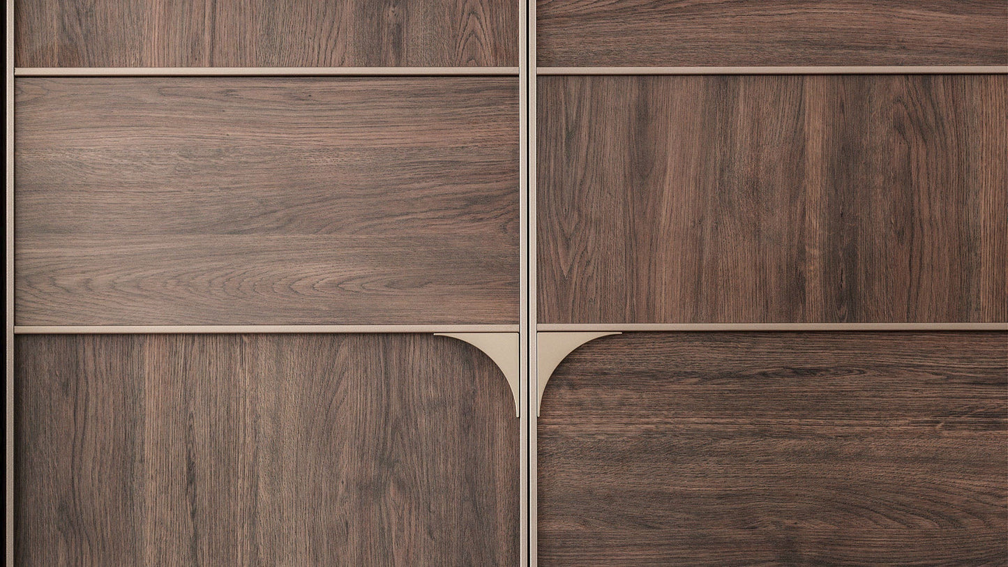 Armoire 5 portes dorée