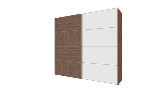 Armoire dorée à 2 portes coulissantes