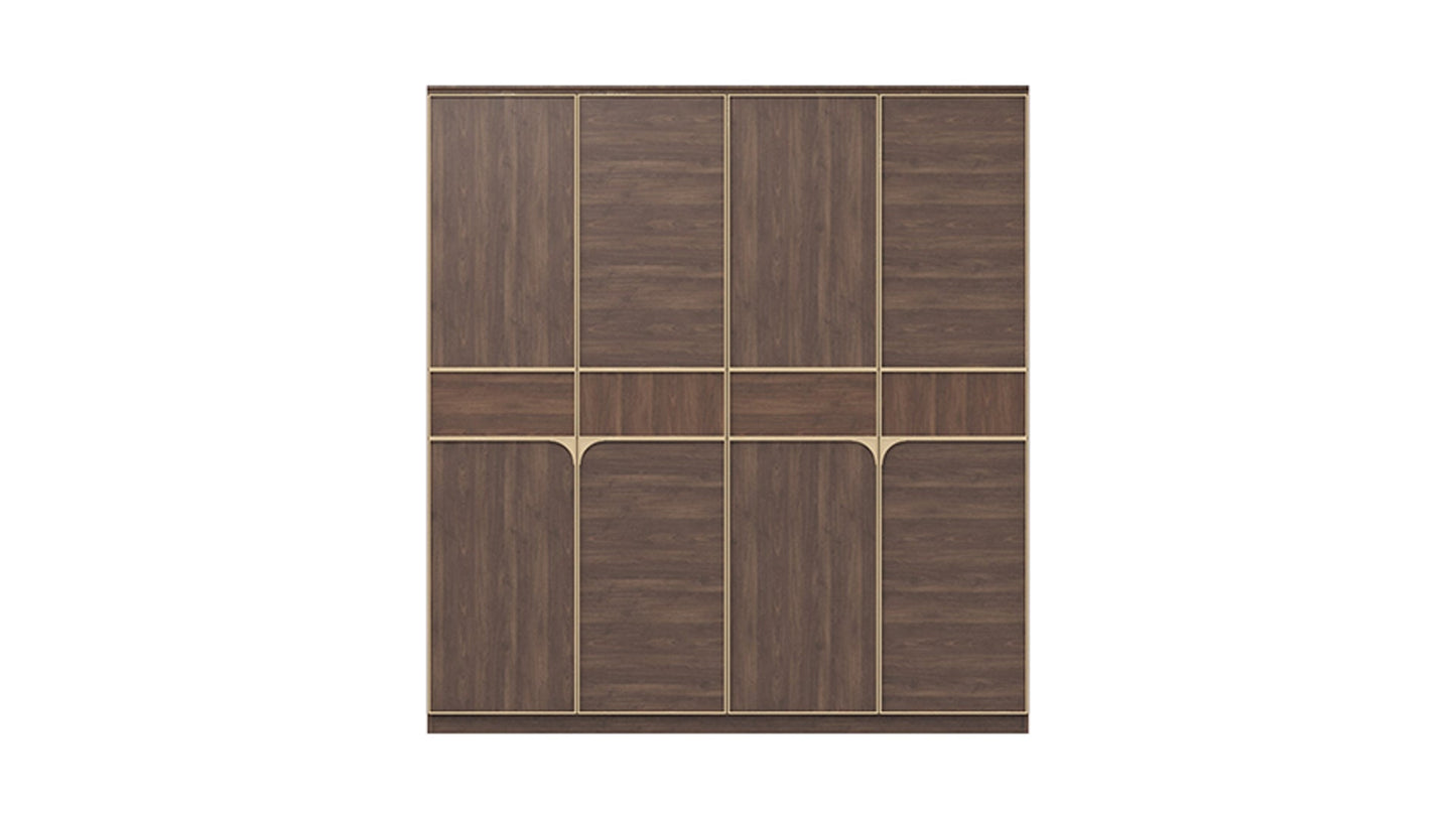 Armoire dorée à 4 portes