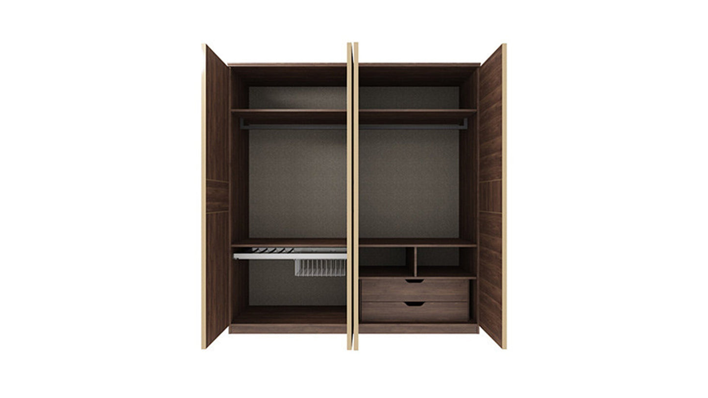 Armoire dorée à 4 portes