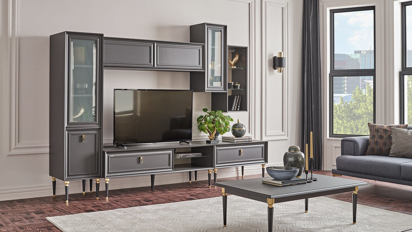 Module supérieur de meuble TV Lorenta avec couvercle