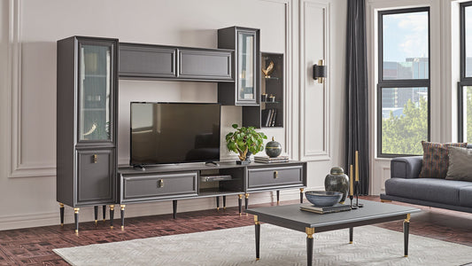 Module supérieur de meuble TV Lorenta avec couvercle