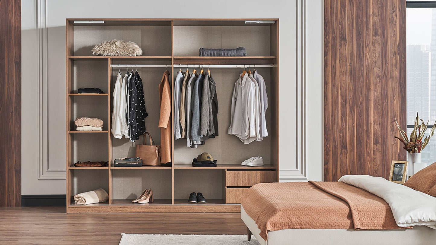 Armoire Likya avec 2 portes coulissantes 240 cm