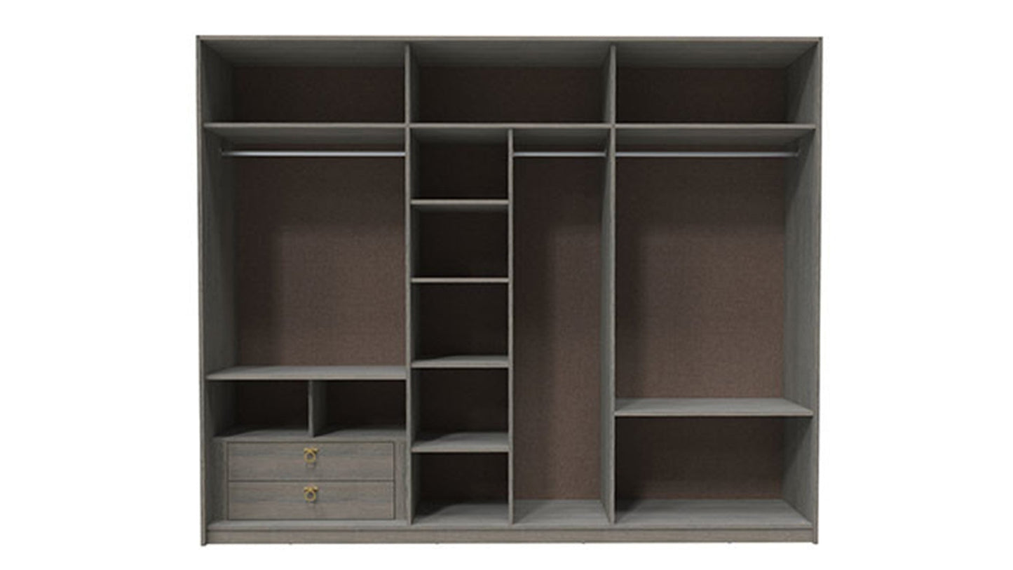Armoire Hector 6 portes avec miroir