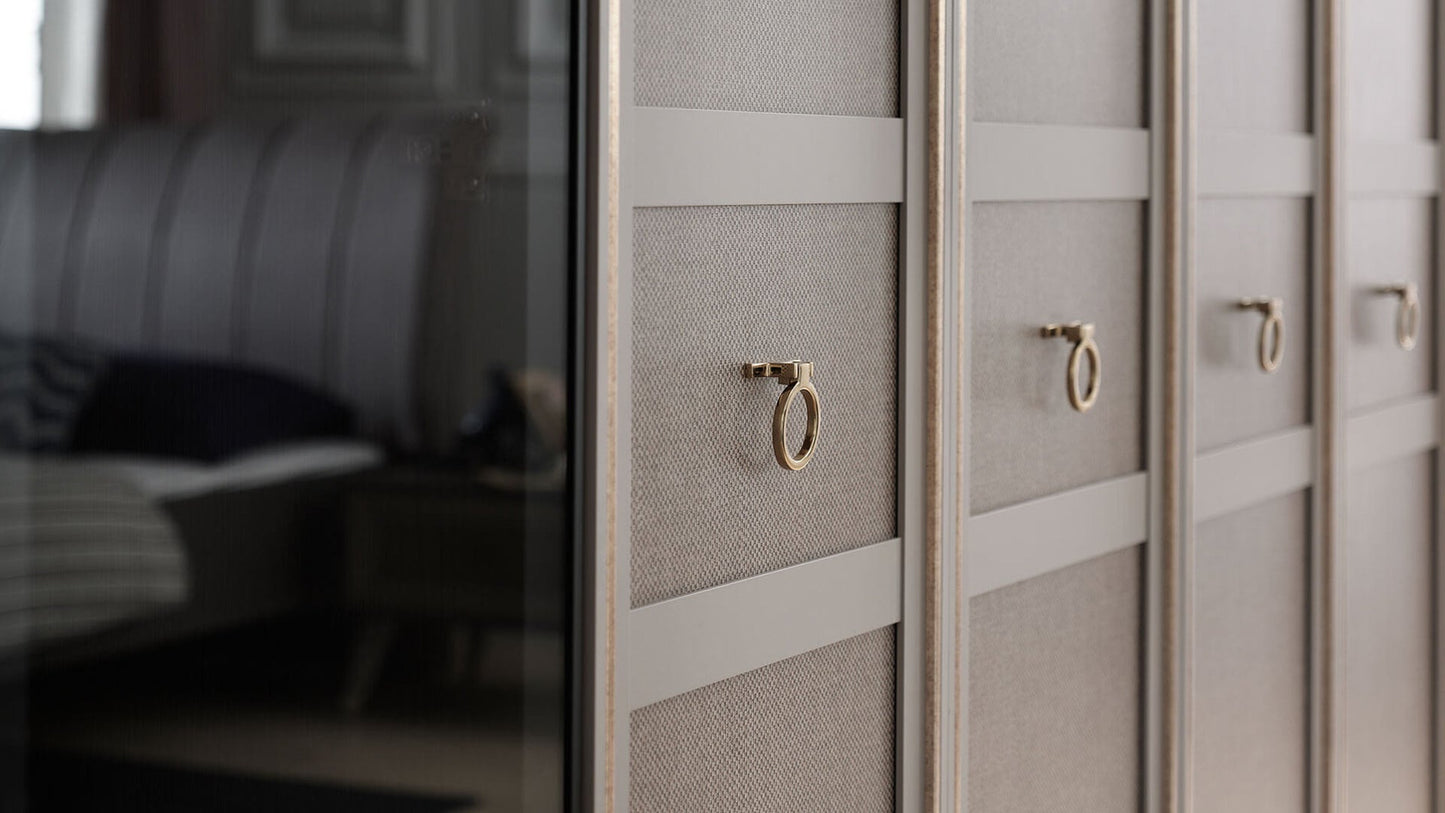 Armoire Hector 6 portes avec miroir