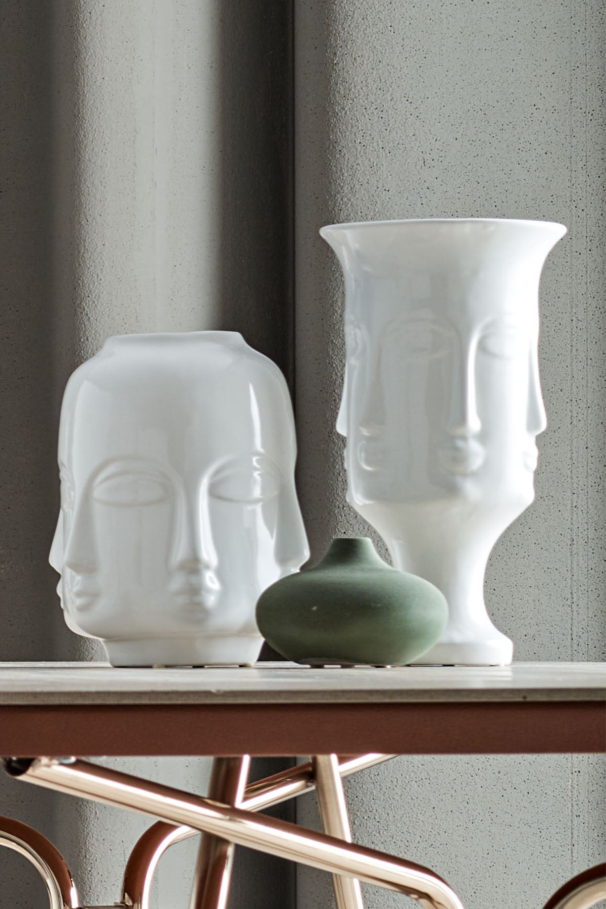 Zeus White Vase