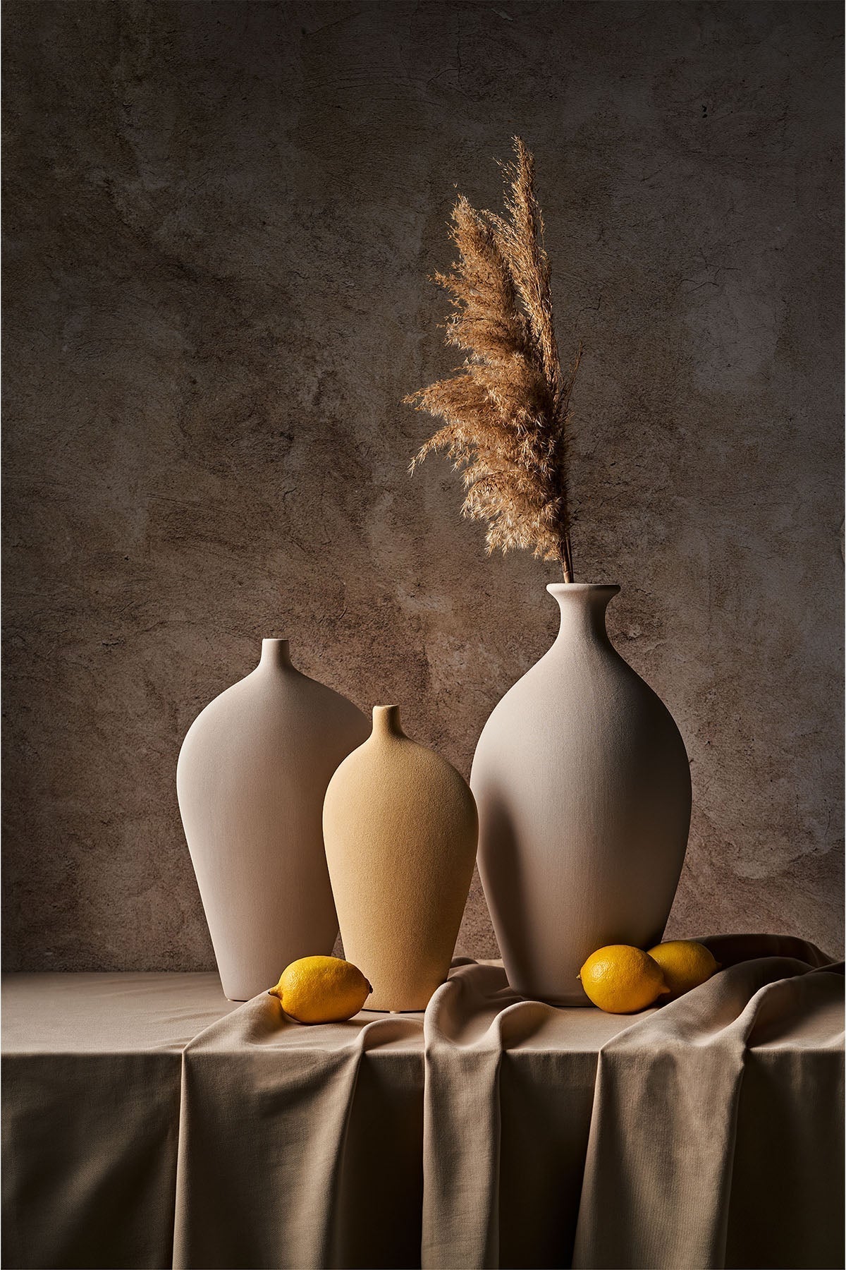 Athena 2 Pieces Yellow Vase Set