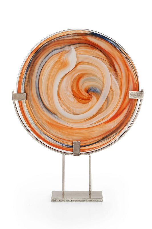 Grand bibelot en verre sur piédestal