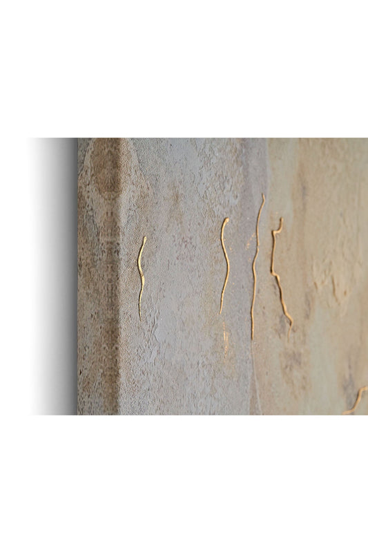 Peinture crème marbrée