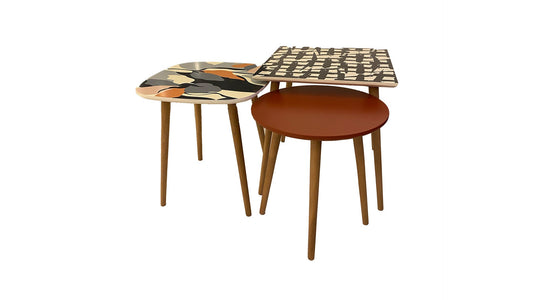 Trina Orange Nesting Table