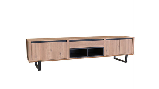 Module inférieur de meuble TV solide - 210 cm