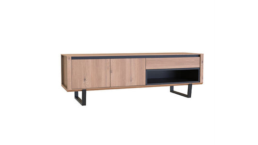 Module inférieur de meuble TV solide - 160 cm
