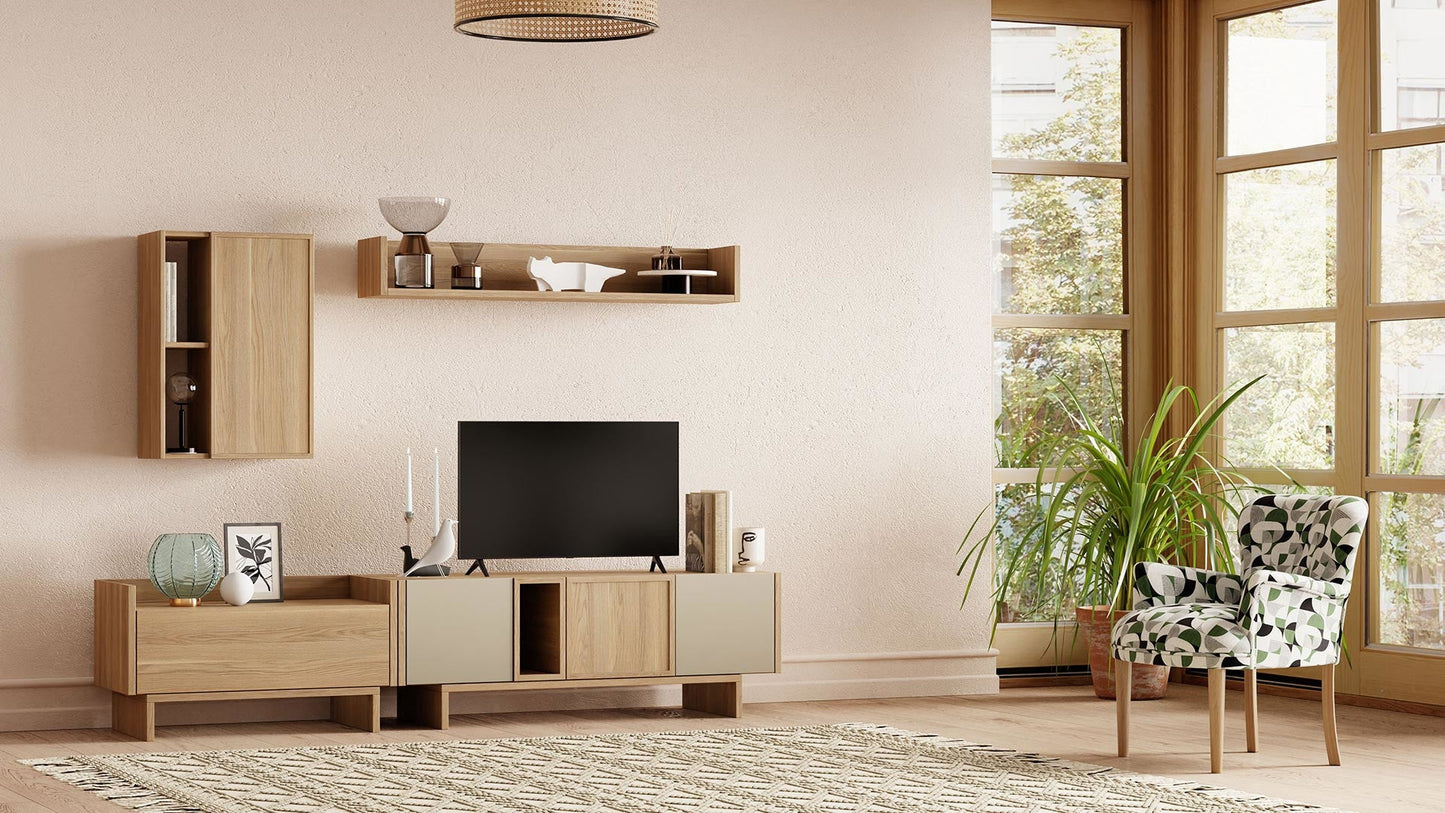 Module supérieur de meuble TV Frame ouvert avec étagère