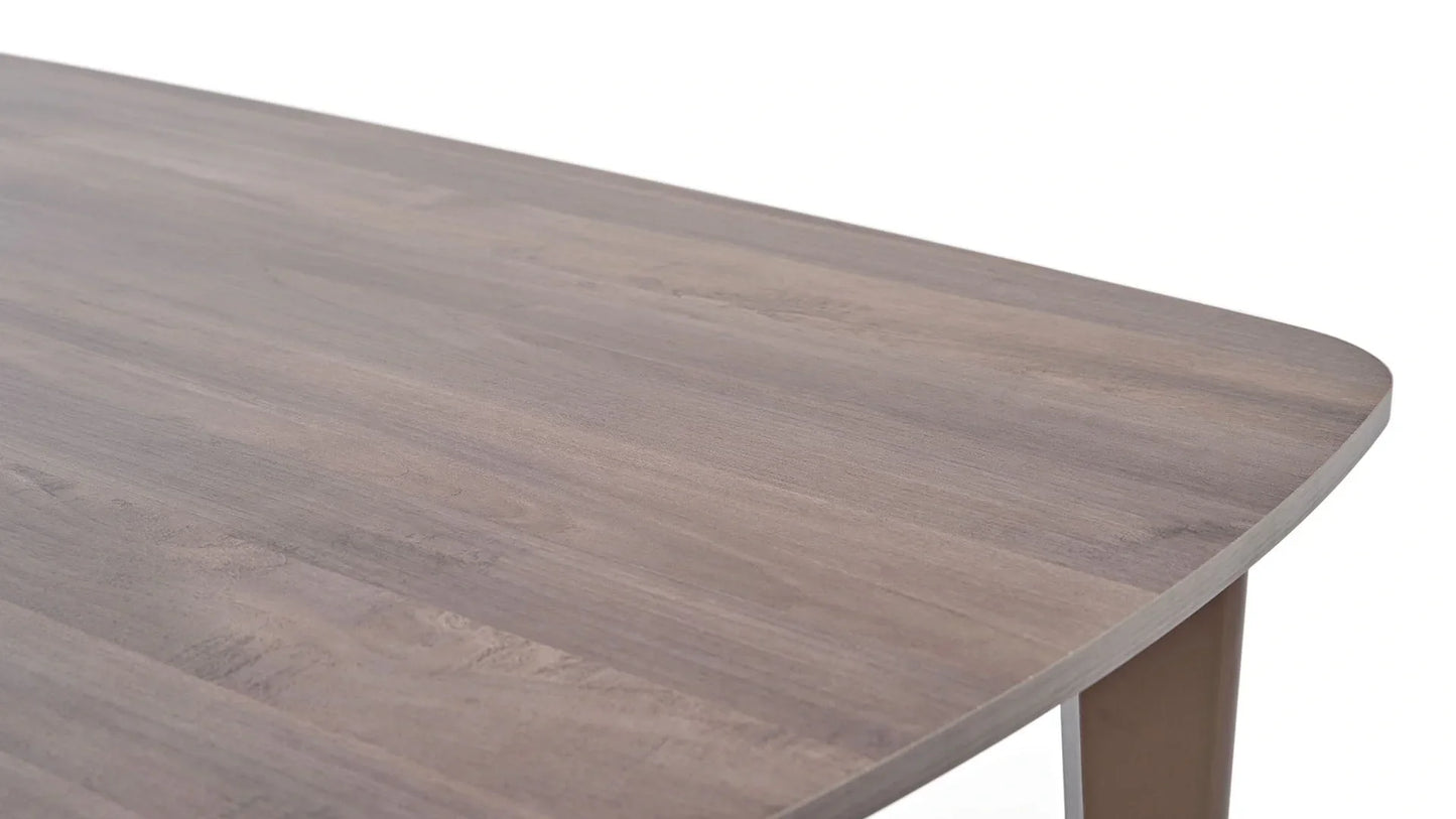 Table à manger fixe Piero - 180 cm - Marron foncé