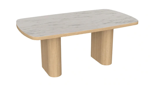 Table à manger fixe LEGNA - Motif marbre - 180x100 cm