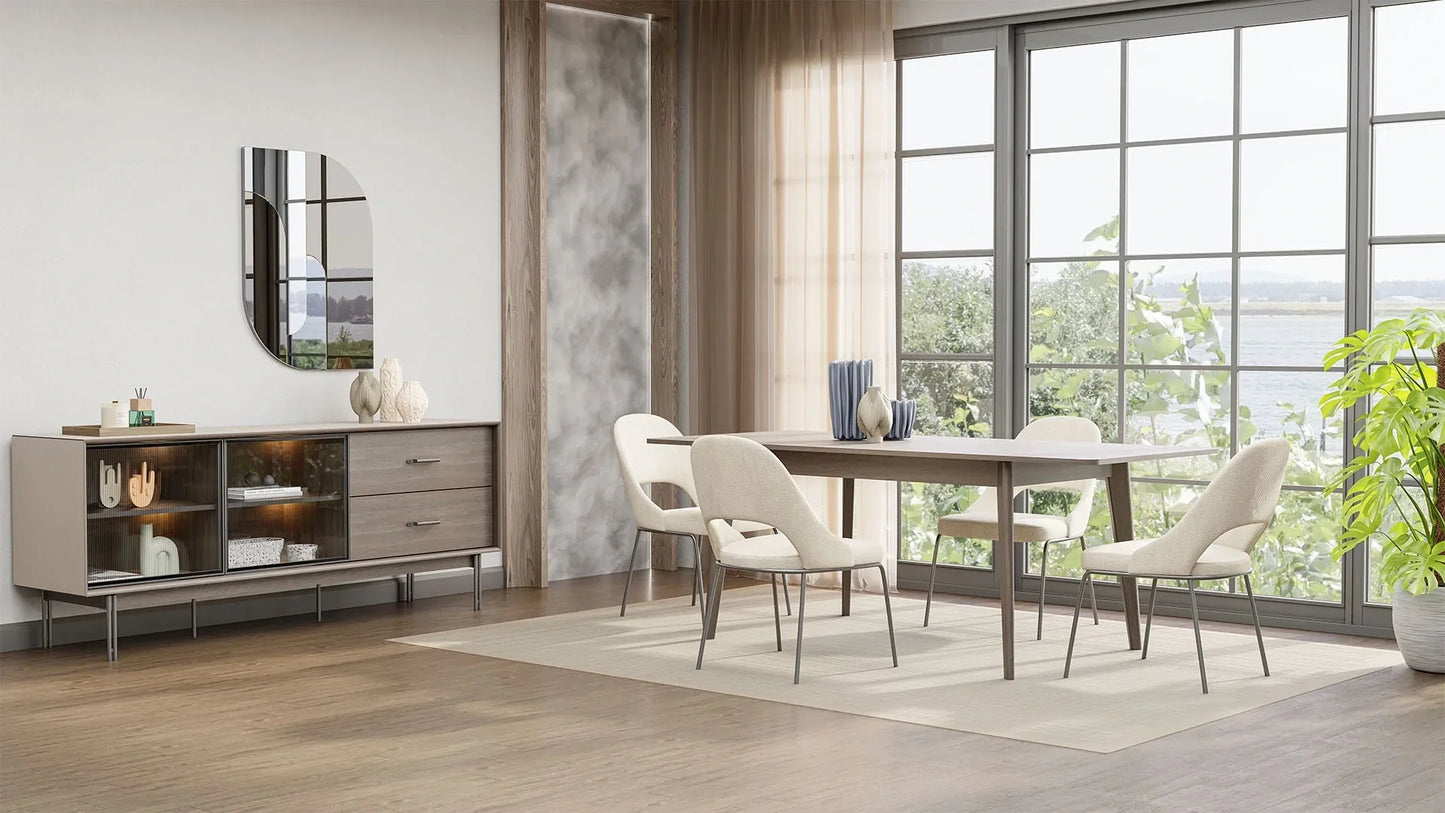 Table à manger extensible Calista - 90x160 cm