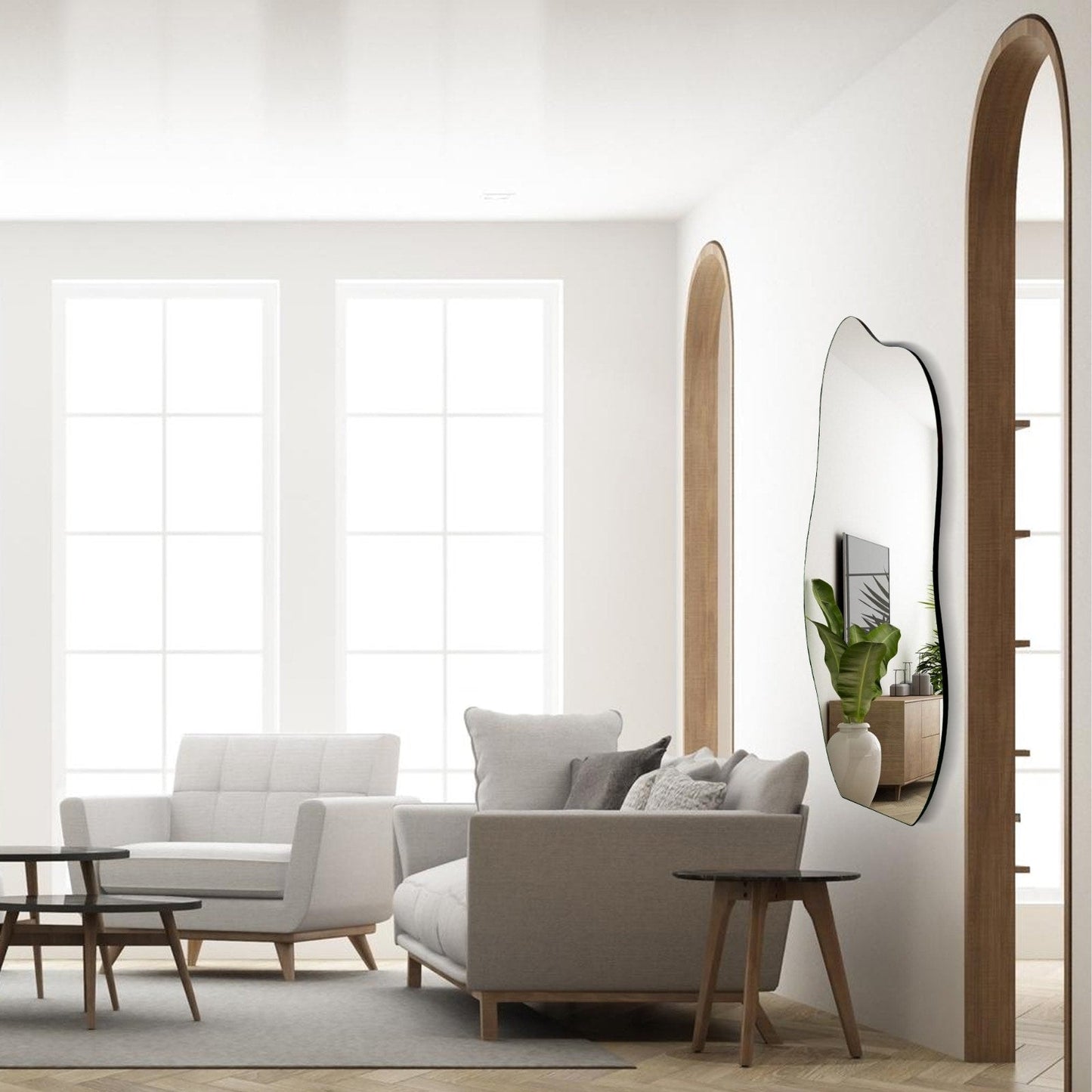 Miroir mural asymétrique irrégulier ALYA