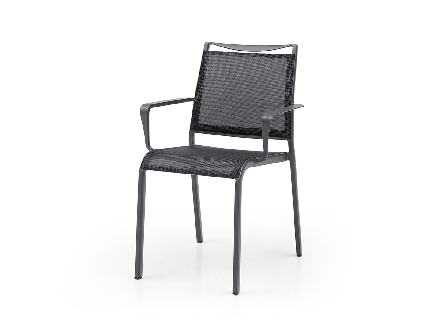 Fauteuil de salle à manger d'extérieur Chelle : lot de 4