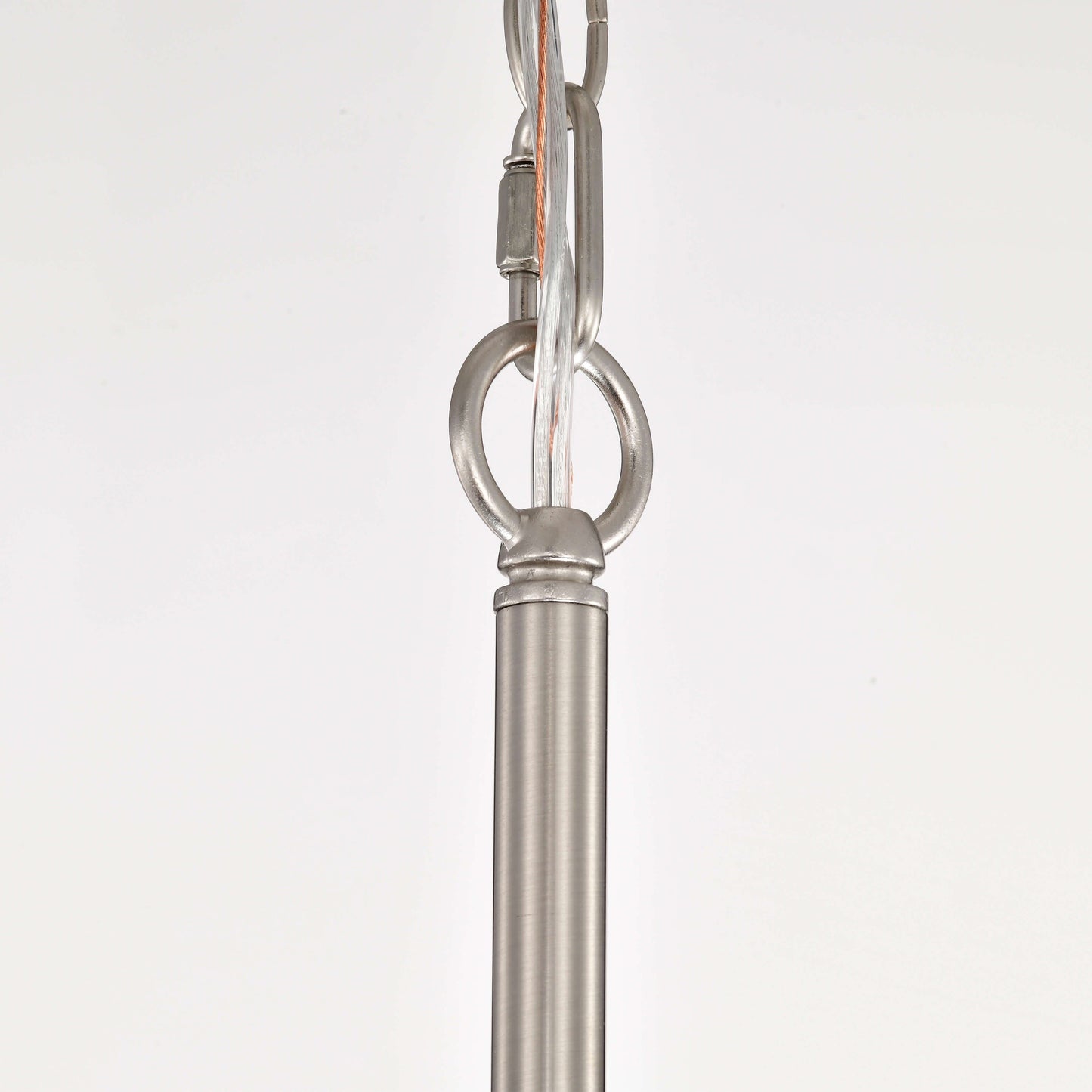 Lustre à abat-jour tambour Anita avec prisme en verre transparent