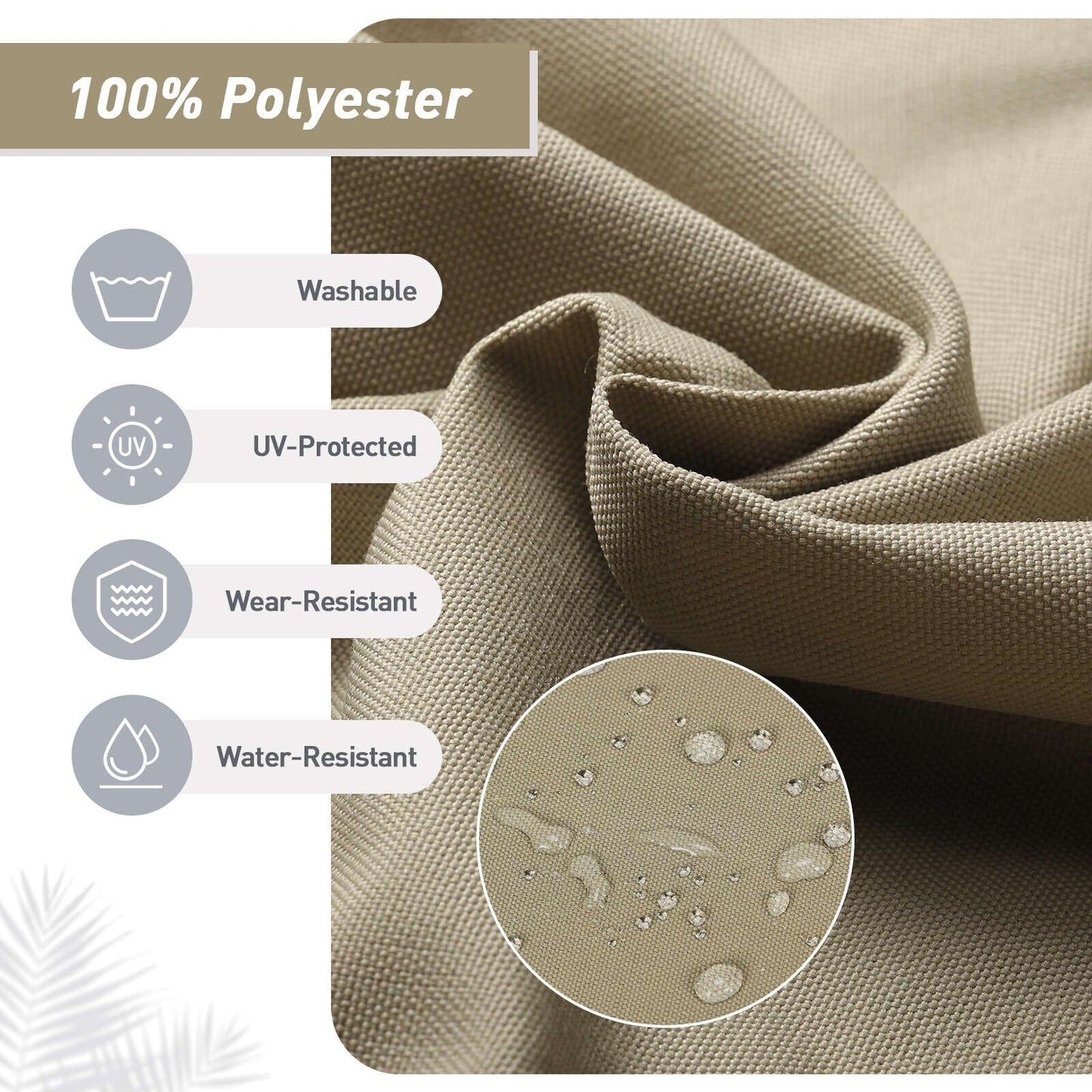 Lot de 4 coussins de chaise à dossier haut Aoodor Patio, 46 x 21 x 4 pouces (coussins uniquement)