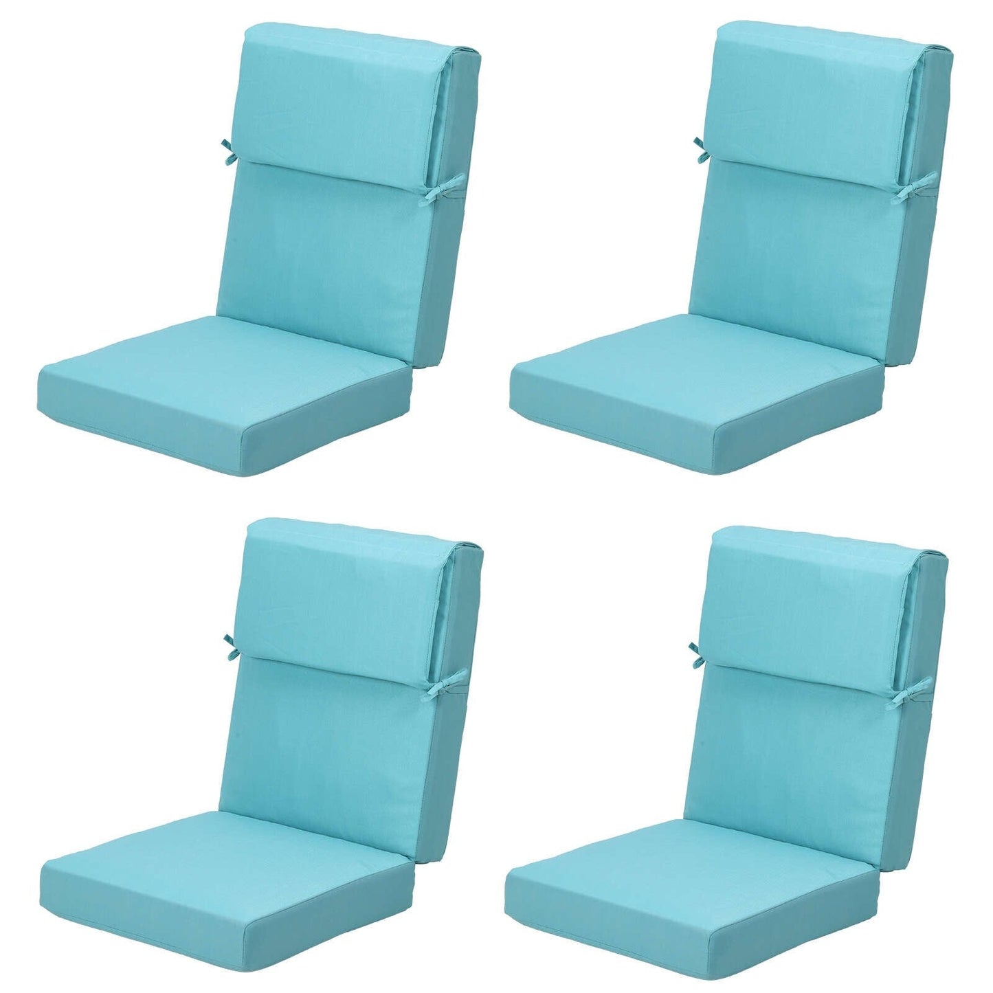Lot de 4 coussins de chaise à dossier haut Aoodor Patio, 46 x 21 x 4 pouces (coussins uniquement)