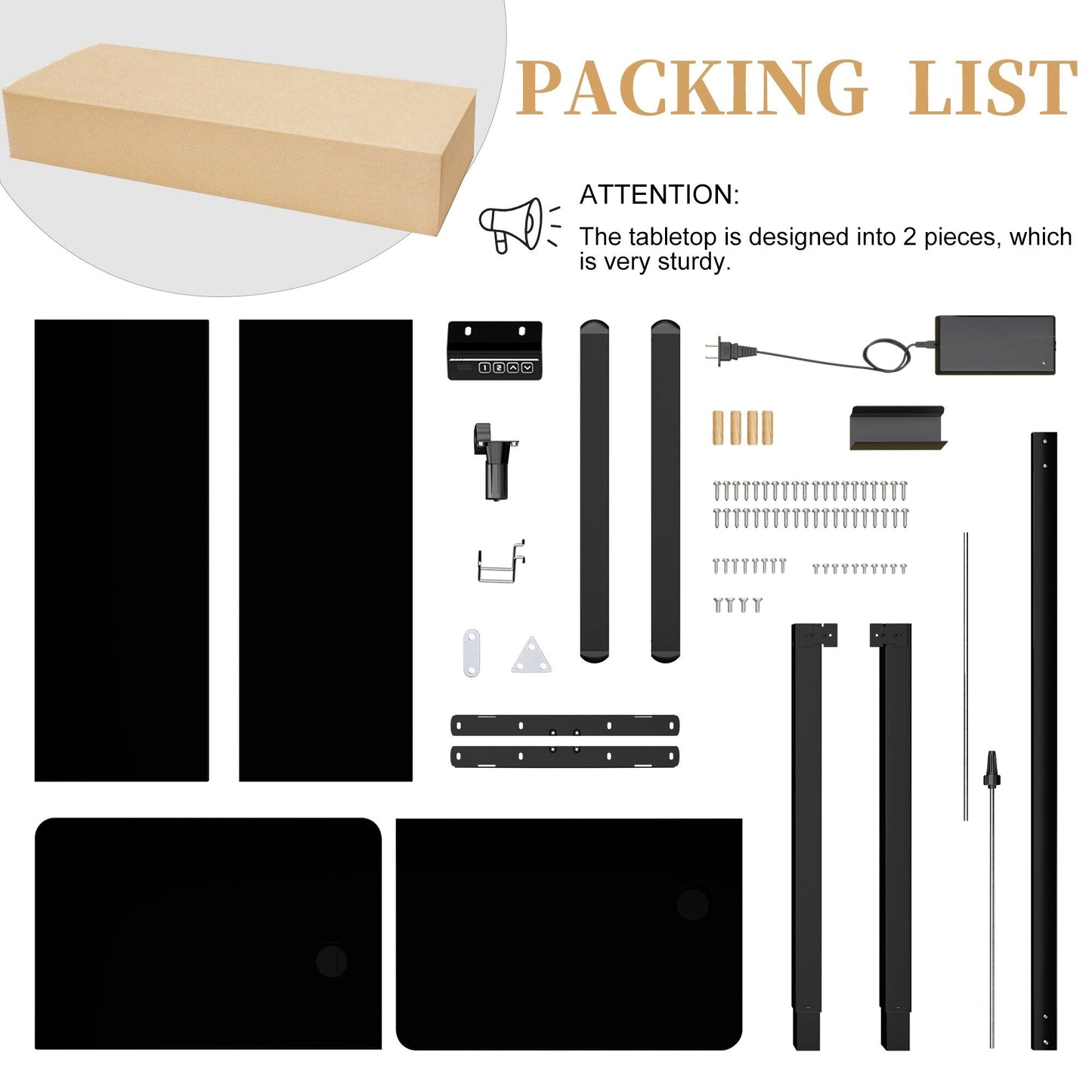 Bureau debout électrique réglable en hauteur Futzca avec panneau d'épissure