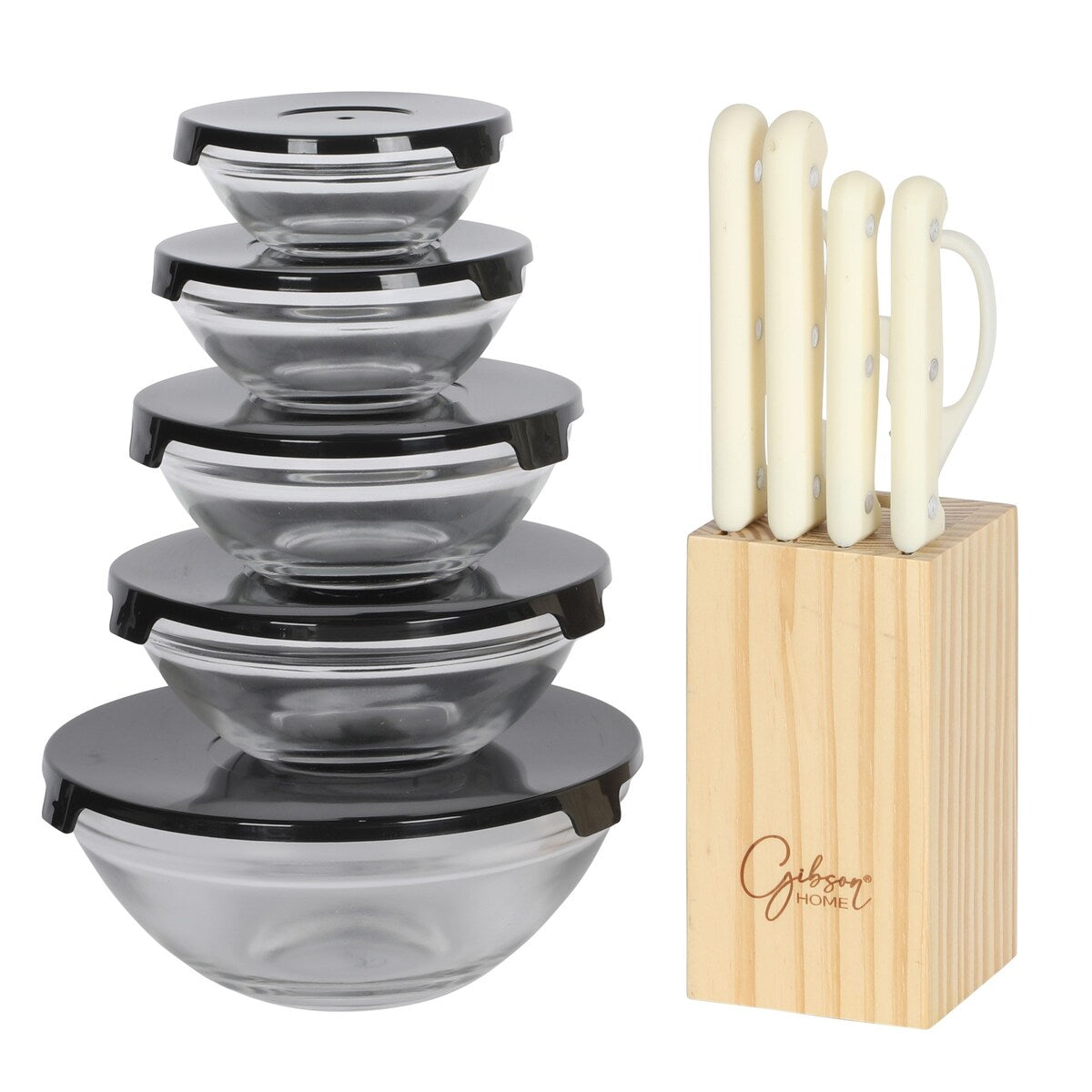 Ensemble de cuisine Gibson Home 74 pièces : ustensiles de cuisine, vaisselle, couverts, ustensiles, rangement et verrerie