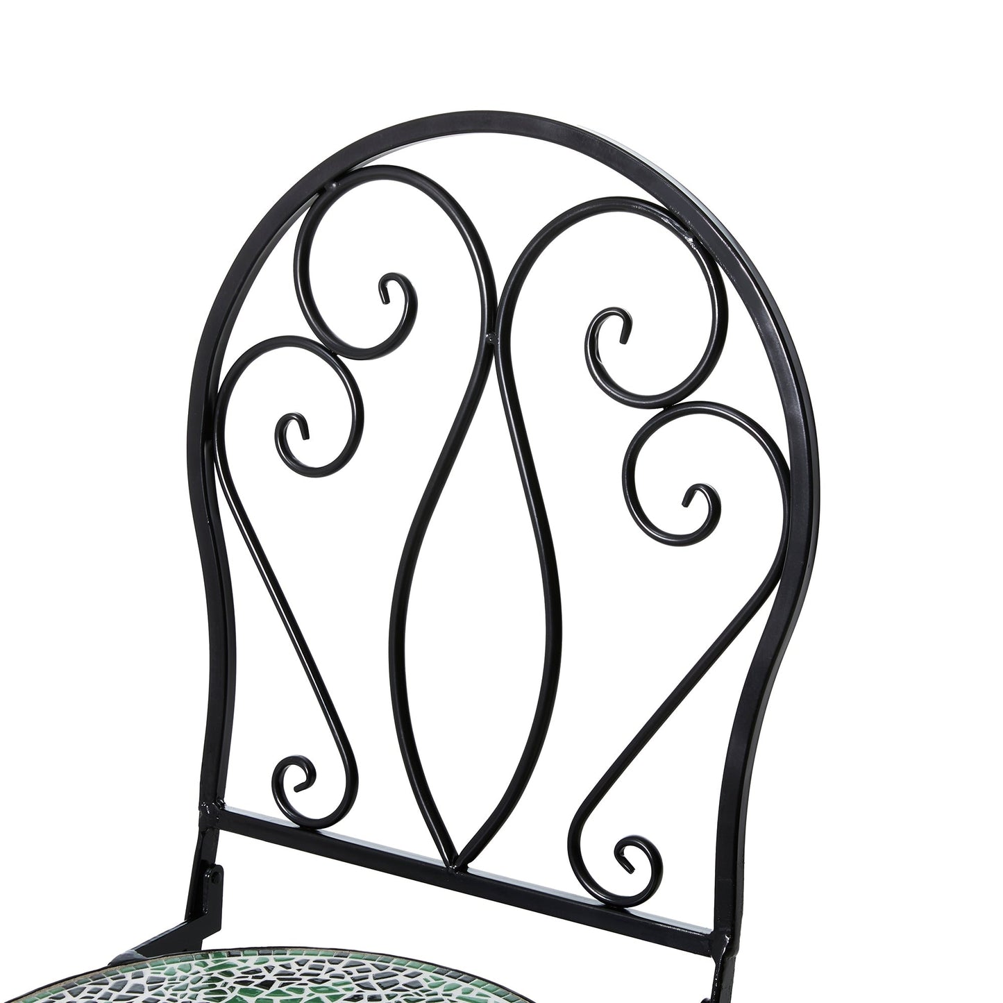 Ensemble bistrot pliant d'extérieur en métal Glitzhome 3 pièces avec table et chaises