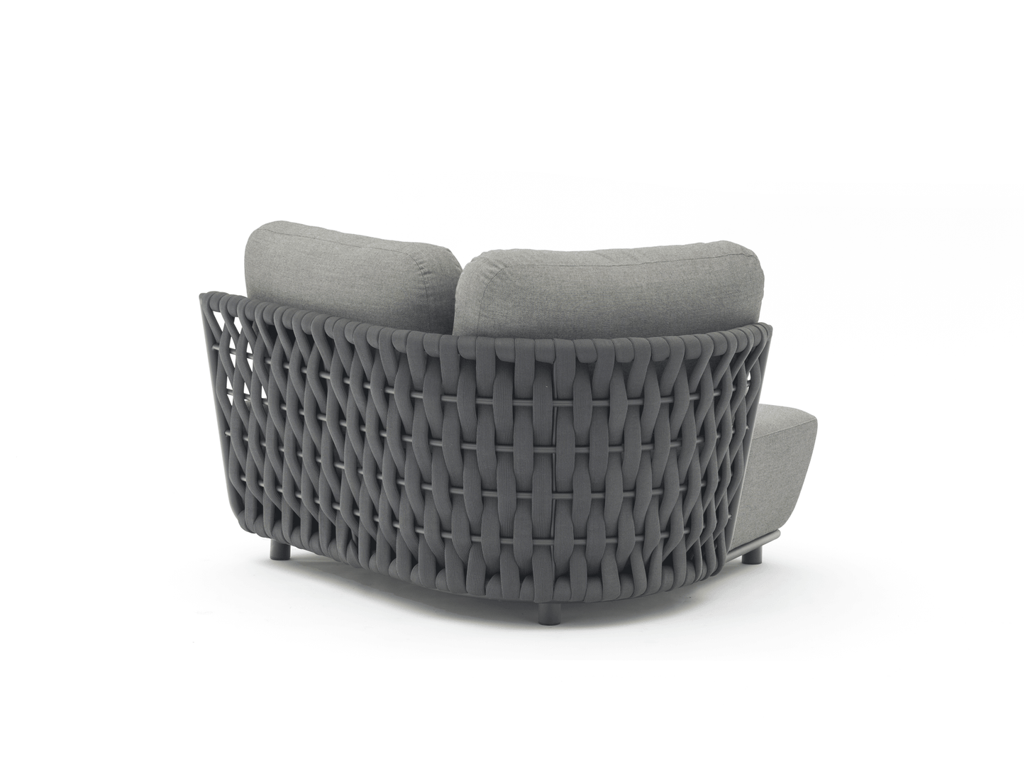 Chaise courbée Ayla en gris foncé