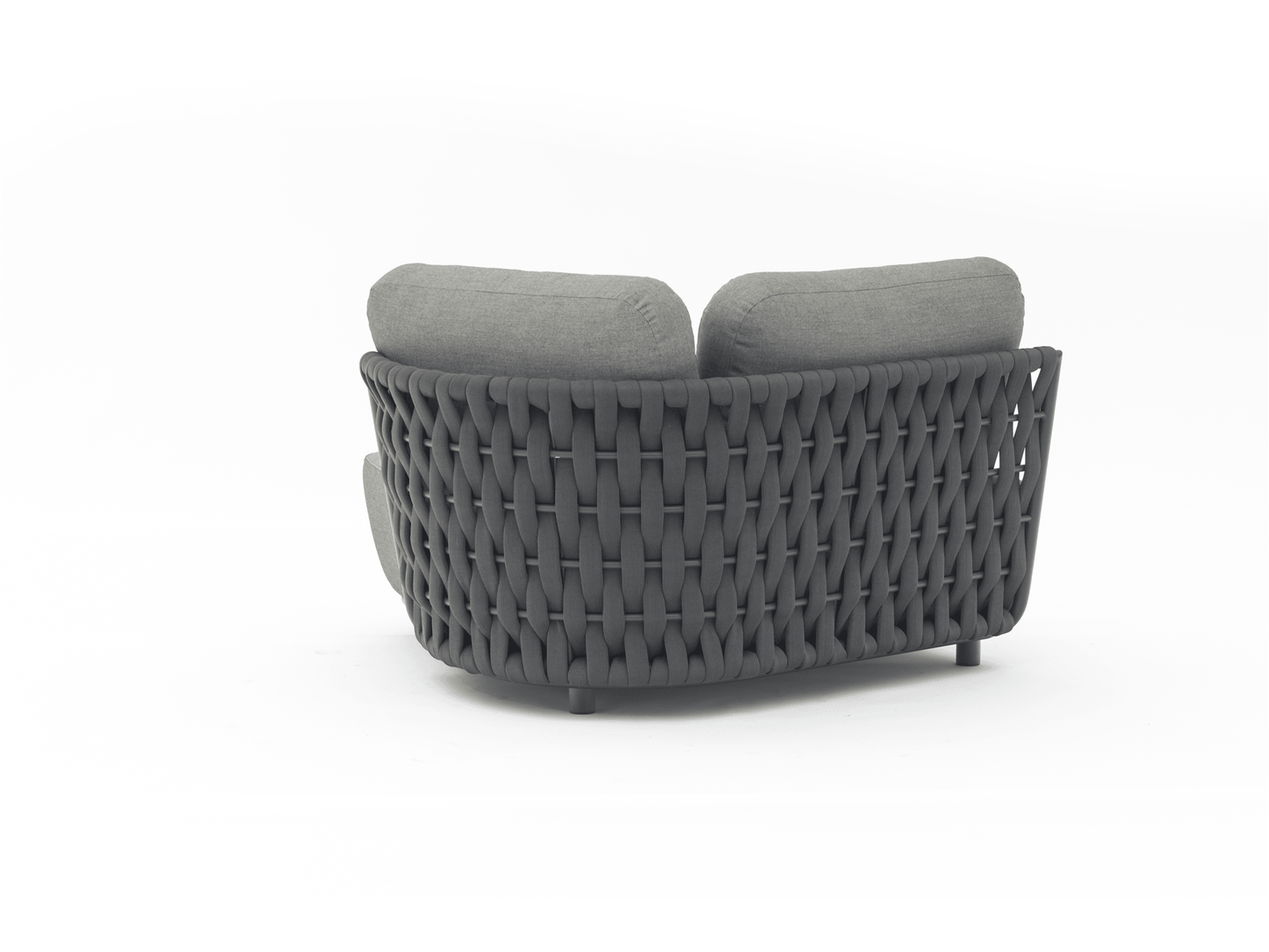 Chaise courbée Ayla en gris foncé