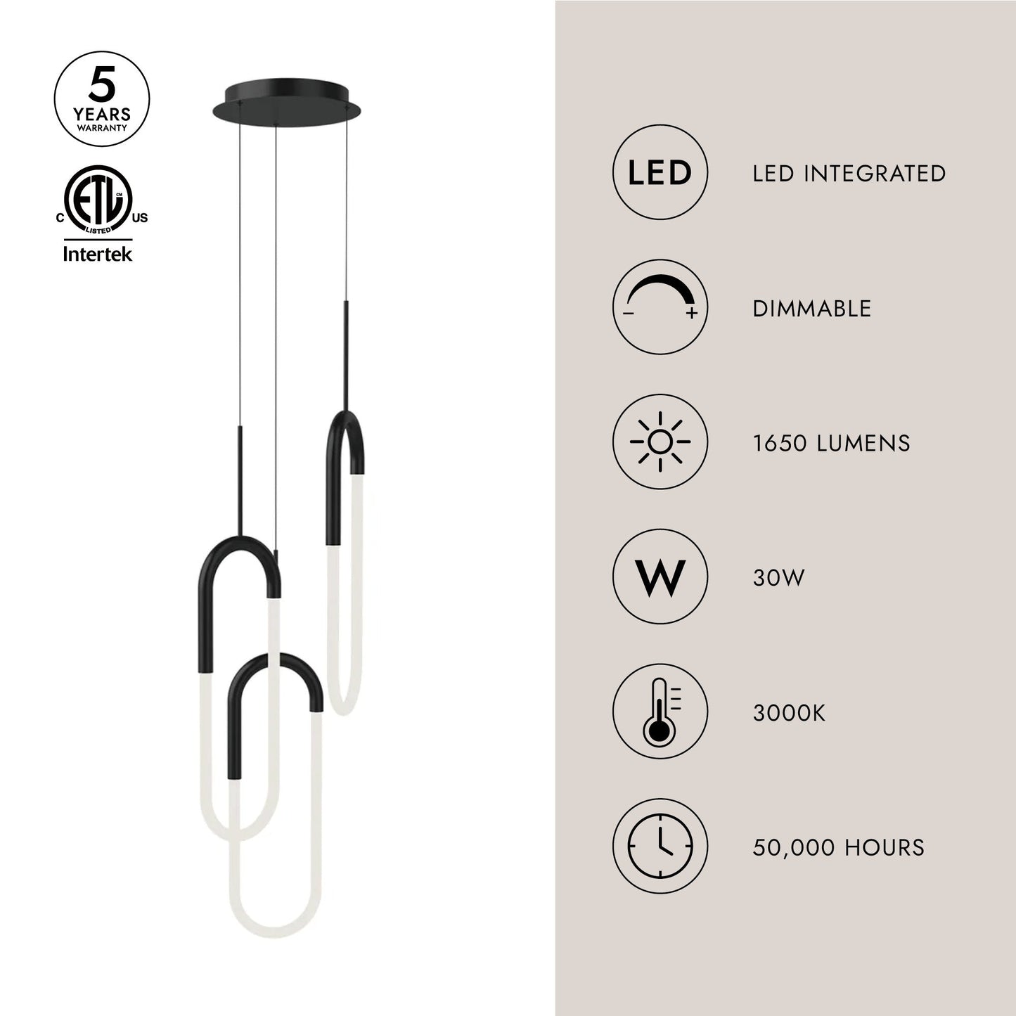 Suspension Hera 3 lumières