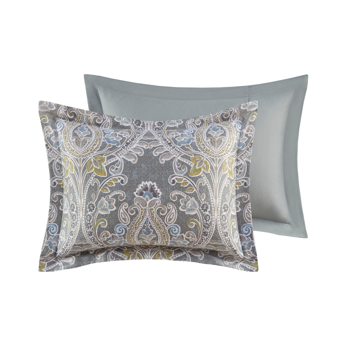 Ensemble de couette en coton gris à motif damassé Harbor House Hallie, 6 pièces